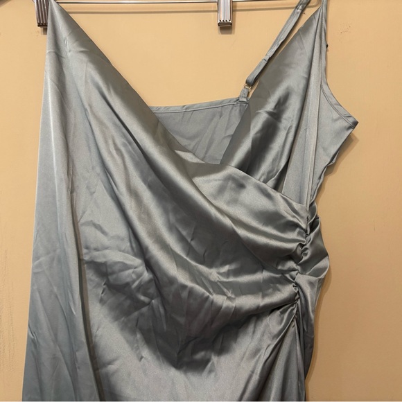 CIDER Satin Like Long Slip Dress - Picture 2 of 5